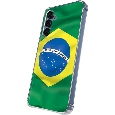 Brazil Flag Galaxy S24 Clear Case