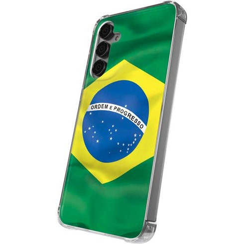 Brazil Flag Galaxy S24 Plus Clear Case