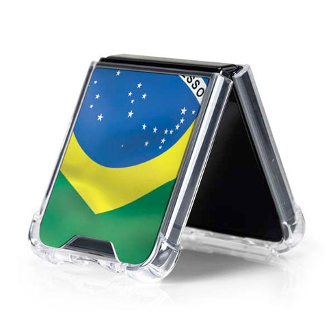 Brazil Flag Galaxy Z Flip5 5G Clear Case