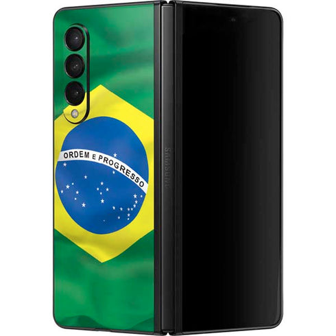 Brazil Flag Galaxy Z Fold3 5G Skin
