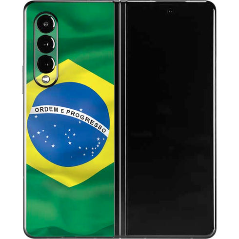 Brazil Flag Galaxy Z Fold3 5G Skin