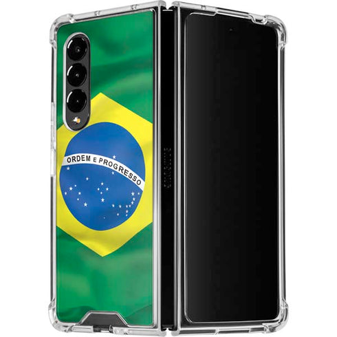 Brazil Flag Galaxy Z Fold4 5G Clear Case