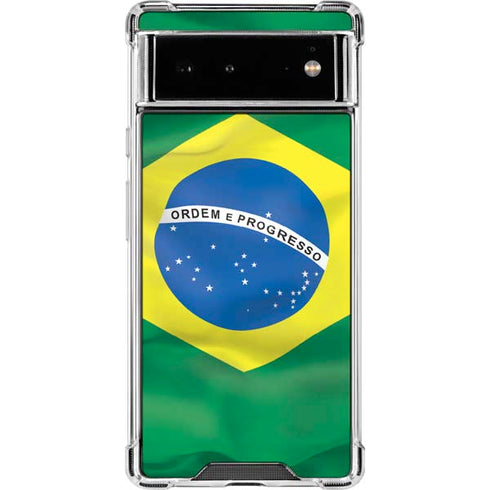 Brazil Flag Google Pixel 6 Clear Case