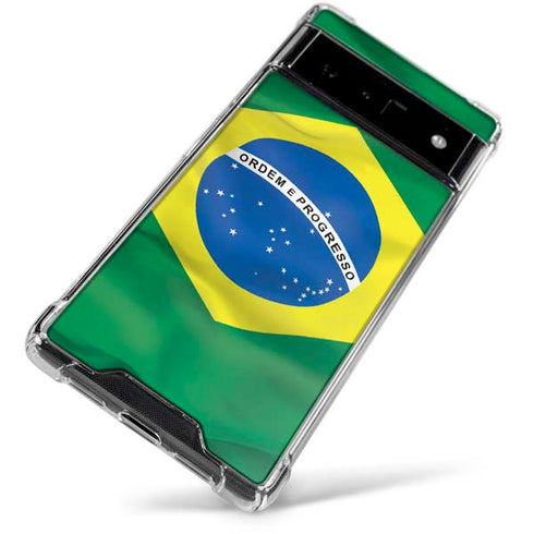 Brazil Flag Google Pixel 6 Clear Case