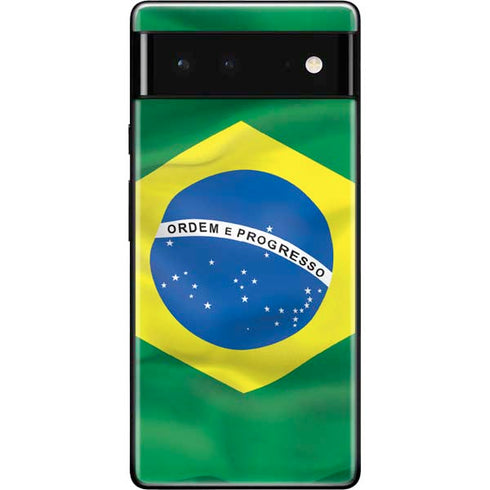 Brazil Flag Google Pixel 6 Skin