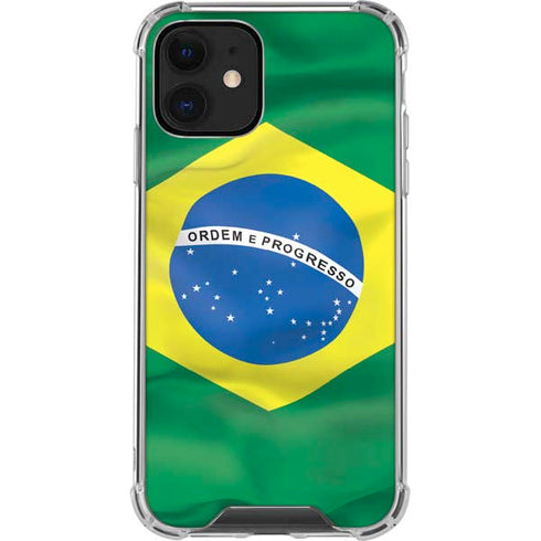 Brazil Flag iPhone 12 Clear Case