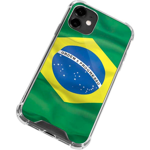 Brazil Flag iPhone 12 Clear Case