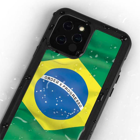 Brazil Flag iPhone 12 Pro Waterproof Case