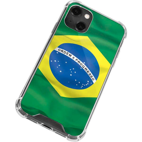 Brazil Flag iPhone 13 Mini Clear Case