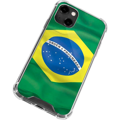 Brazil Flag iPhone 14 Clear Case