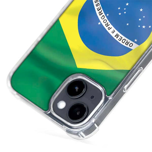 Brazil Flag iPhone 15 Plus MagSafe Case