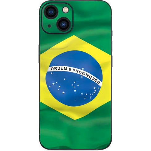 Brazil Flag iPhone 14 Plus Skin