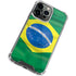 Brazil Flag iPhone 14 Pro Clear Case