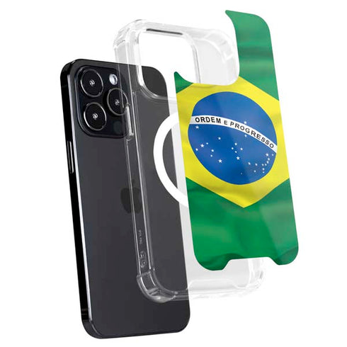 Brazil Flag iPhone 15 Pro MagSafe Case