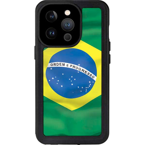 Brazil Flag iPhone 14 Pro Waterproof Case