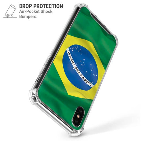 Brazil Flag iPhone XS Max Clear Case