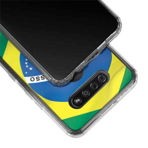 Brazil Flag LG K51/Q51 Clear Case
