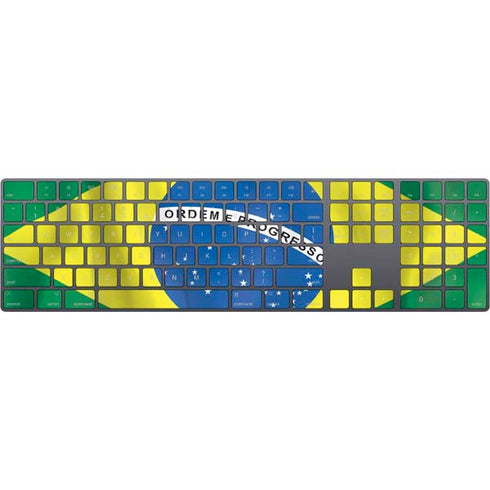Brazil Flag Magic Keyboard with Numeric Keypad Skin