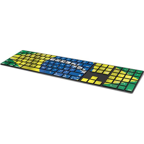 Brazil Flag Magic Keyboard with Numeric Keypad Skin