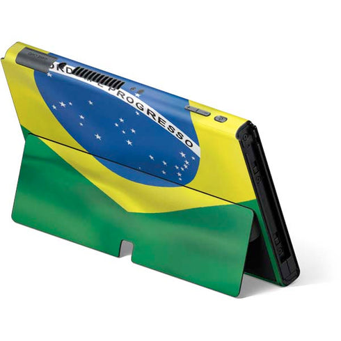 Brazil Flag Nintendo Switch OLED (2021) Skin