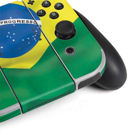 Brazil Flag Nintendo Switch OLED (2021) Skin