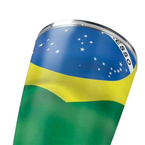 Brazil Flag Yeti 20oz Tumbler Skin