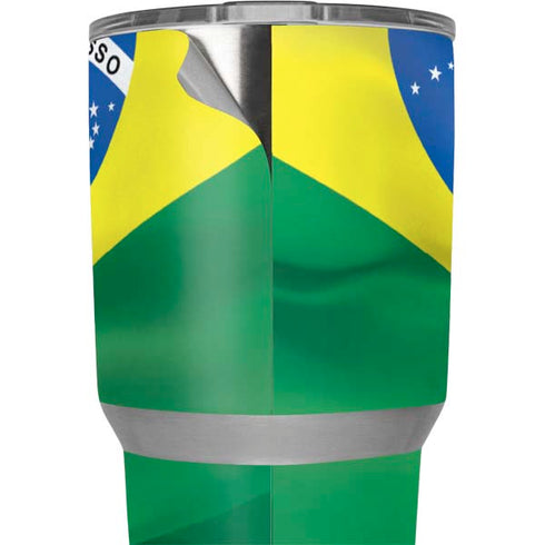 Brazil Flag Yeti 30oz Rambler Tumbler Skin