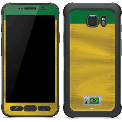 Brazil Soccer Flag Galaxy S7 Active Skin