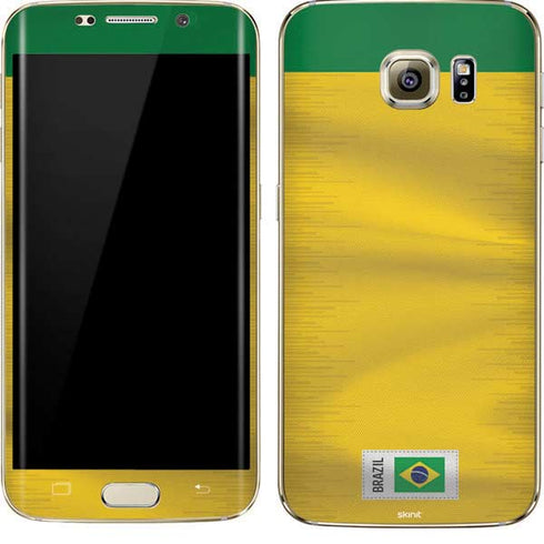 Brazil Soccer Flag Galaxy S7 Edge Skin