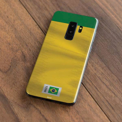 Brazil Soccer Flag Galaxy S9 Plus Skin