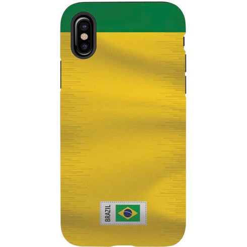 Brazil Soccer Flag iPhone X Pro Case