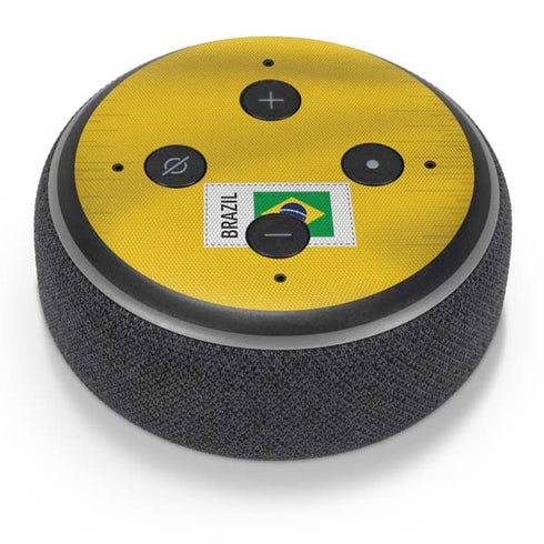 Brazil Soccer Flag Amazon Echo Dot Skin