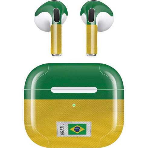 Brazil Soccer Flag Apple AirPods (3rd Gen 2021) Skin