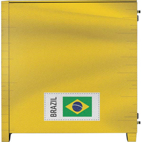 Brazil Soccer Flag Corsair 4000D Tempered Glass Mid-Tower ATX Case Skin