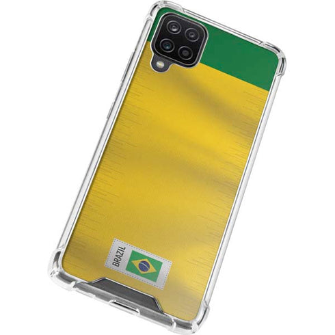 Brazil Soccer Flag Galaxy A12 Clear Case