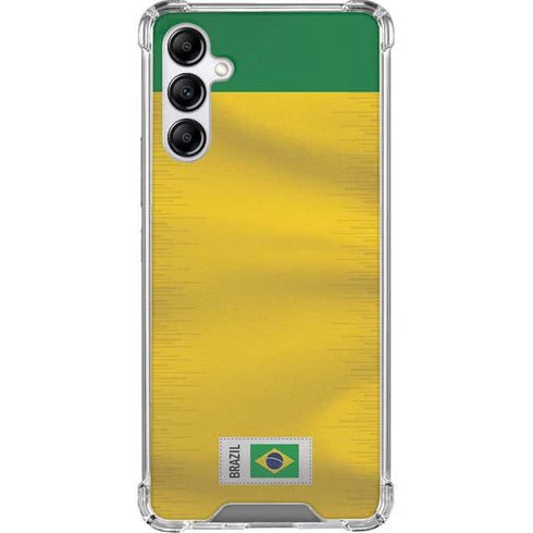 Brazil Soccer Flag Galaxy A14 5G Clear Case