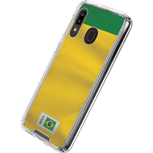 Brazil Soccer Flag Galaxy A30 Clear Case