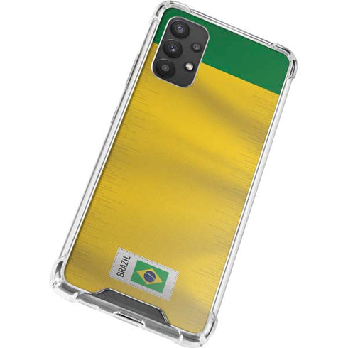 Brazil Soccer Flag Galaxy A32 5G Clear Case