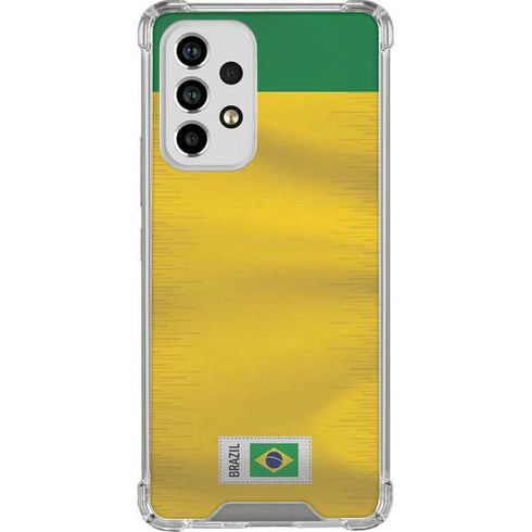 Brazil Soccer Flag Galaxy A53 5G Clear Case