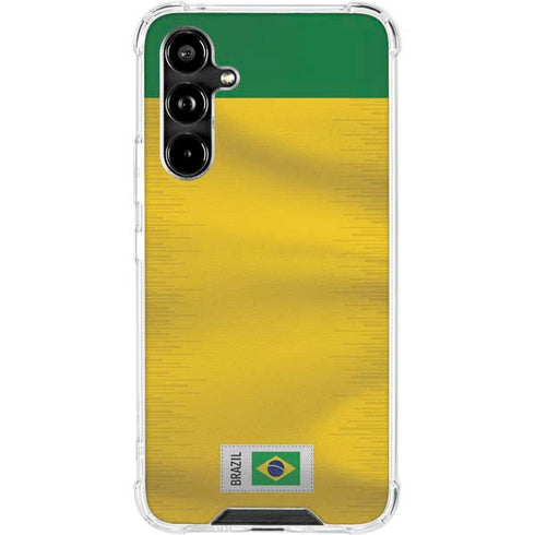 Brazil Soccer Flag Galaxy A54 5G Clear Case