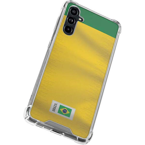 Brazil Soccer Flag Galaxy A54 5G Clear Case