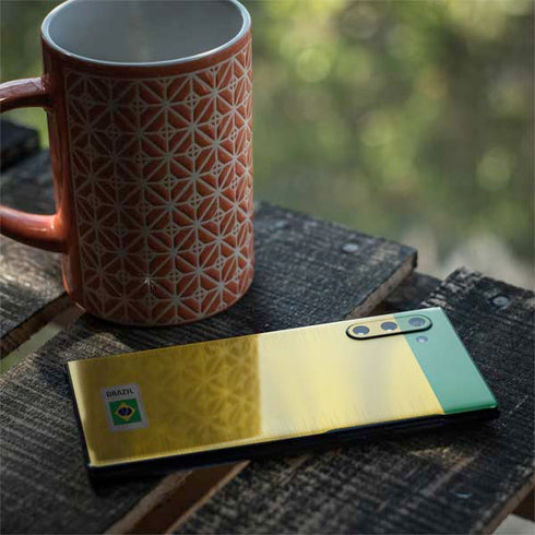Brazil Soccer Flag Galaxy Note 10 Skin