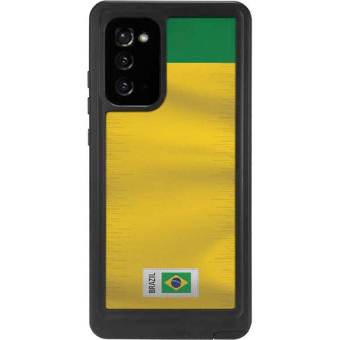 Brazil Soccer Flag Galaxy Note20 5G Waterproof Case
