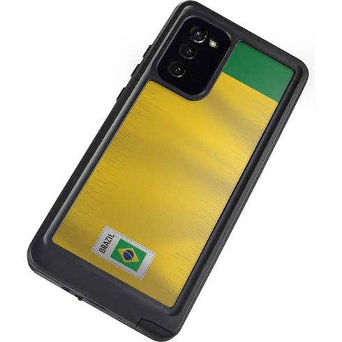Brazil Soccer Flag Galaxy Note20 5G Waterproof Case