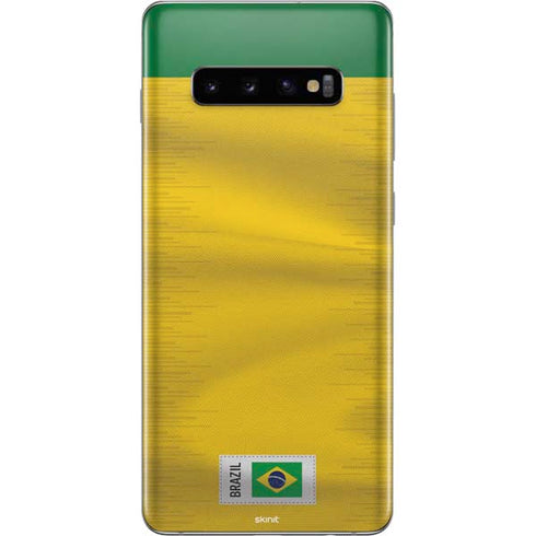 Brazil Soccer Flag Galaxy S10 Plus Skin