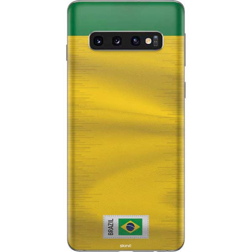 Brazil Soccer Flag Galaxy S10 Skin