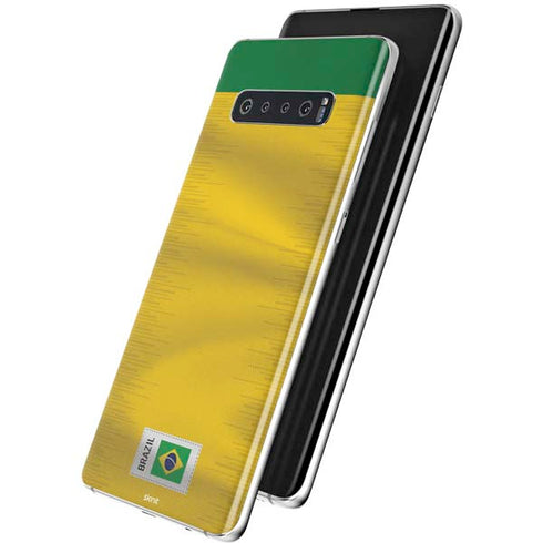 Brazil Soccer Flag Galaxy S10 Skin