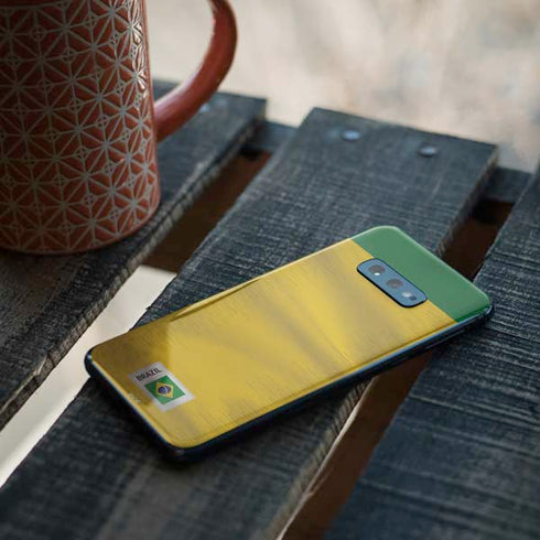 Brazil Soccer Flag Galaxy S10e Skin