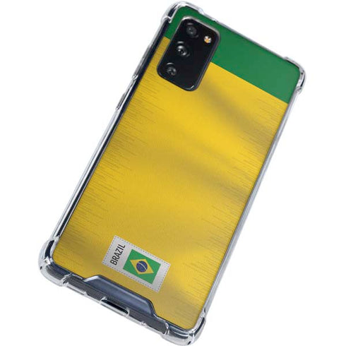 Brazil Soccer Flag Galaxy S20 FE Clear Case