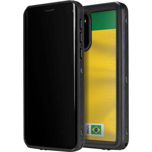 Brazil Soccer Flag Galaxy S20 Plus Waterproof Case